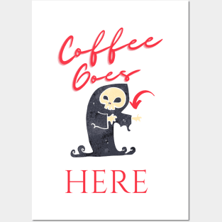 Grim Needs Coffee Posters and Art